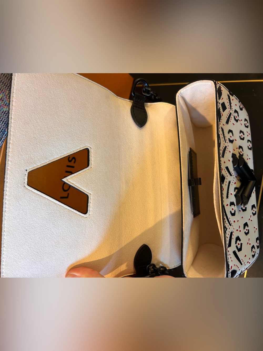 Louis Vuitton White, Black & Red Twist Crossbody Bag - Picture 7 of 7